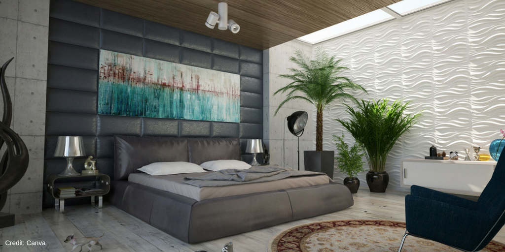 Home office bedroom wall decor photo purchased from Canva